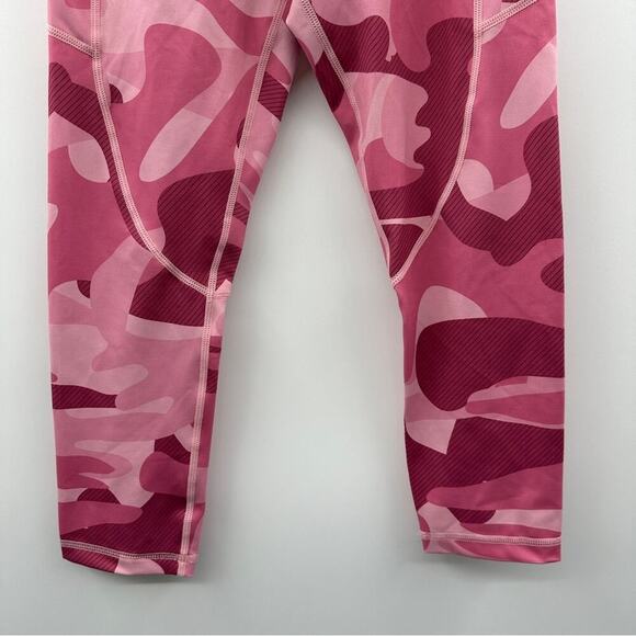 Zyia Active Light n Tight Pink Camo High Rise Cropped Leggings Size 4 - Picture 4 of 11